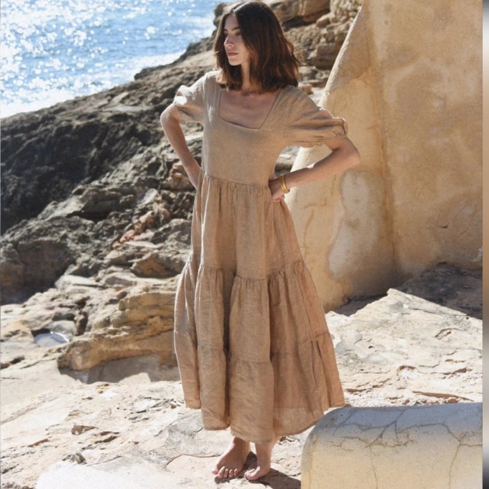 Beachwood Baby Paloma linen dress M/L